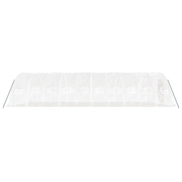 Växthus med stålram vit 50 m² 10x5x2,3 m