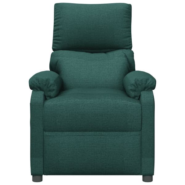Massagefåtölj mörkgrön tyg