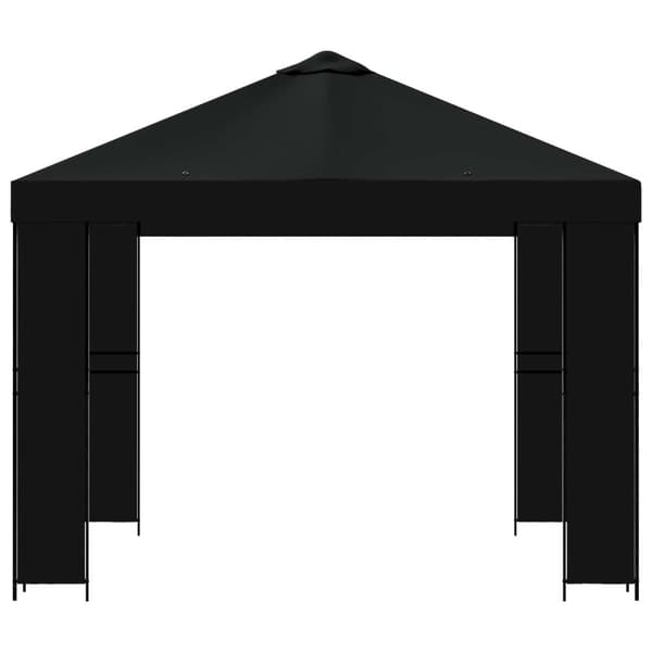 Paviljong 3 x 3 m Svart Polyester och Stål 190