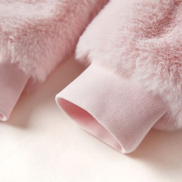 Jacka för barn konstpäls rosa 116