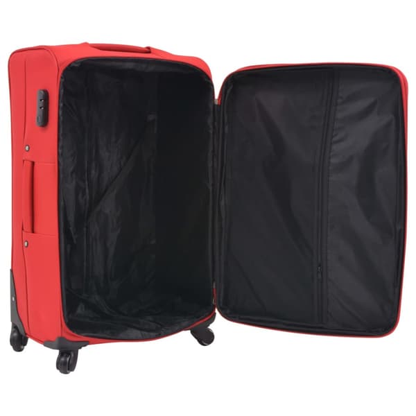 Resväskor 3 st röd soft case