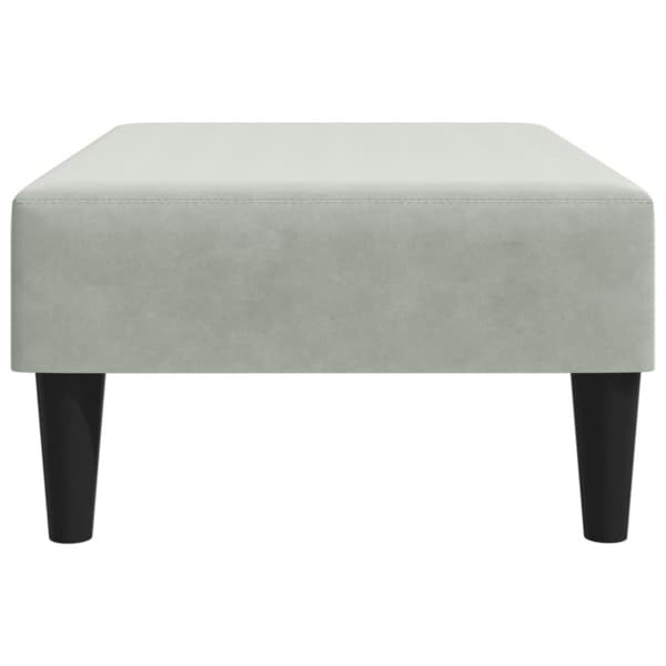 Fotpall Ljusgrå 77x55x31 cm sammet