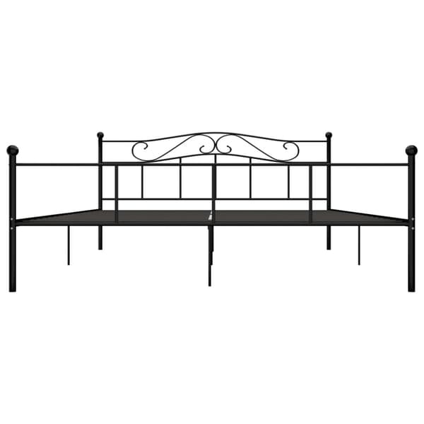 Sängram svart metall 200x200 cm