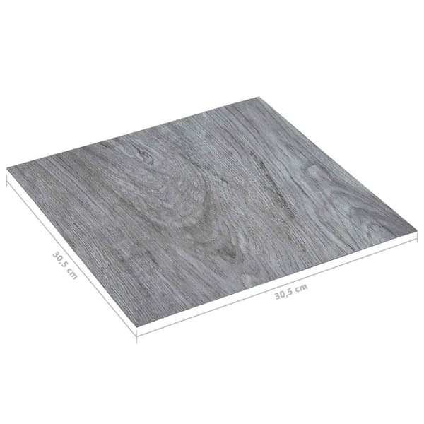 Golvplankor 55 pcs Ljusgrå 5,11 m² PVC