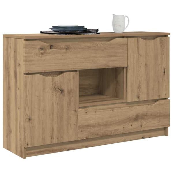 Sideboard med låda Artisan Ek 100 x 30 x 65,6 Konstruerat trä