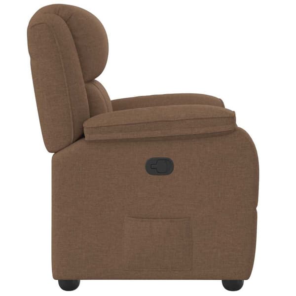Reclinerfåtölj brun tyg
