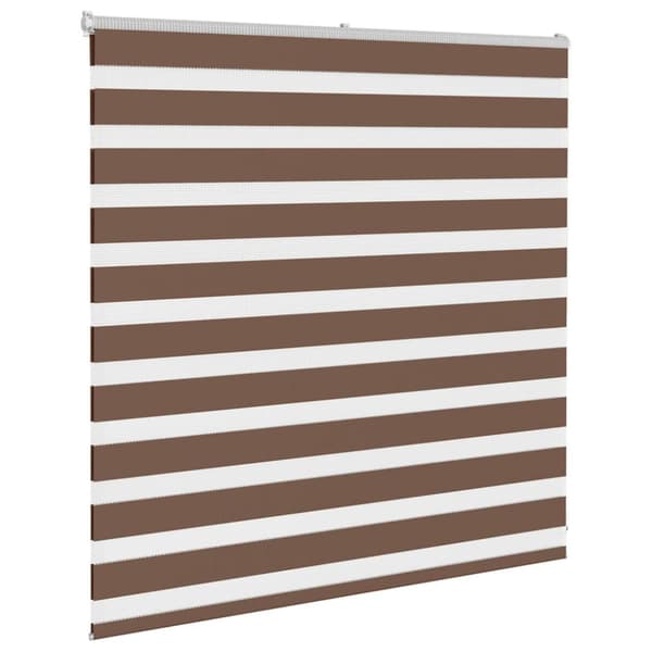Rullgardin zebra brun 140x100 cm tyg bredd 135,9 cm polyester