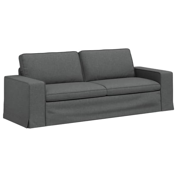 Soffa Mörkgrå 222 x 80 x 82 cm tyg