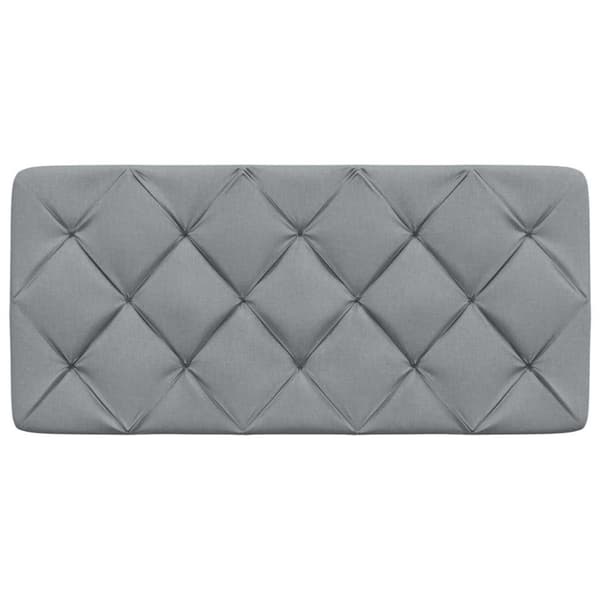 Headboard Cushion Light Grey 100 cm Fabric