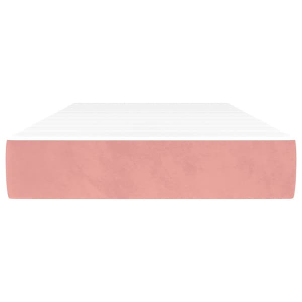 Pocketresårmadrass medium rosa 100x200x20 cm sammet