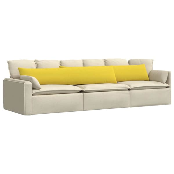 Sofakuddar 2 pcs Ljusgul 200 x 40 cm tyg