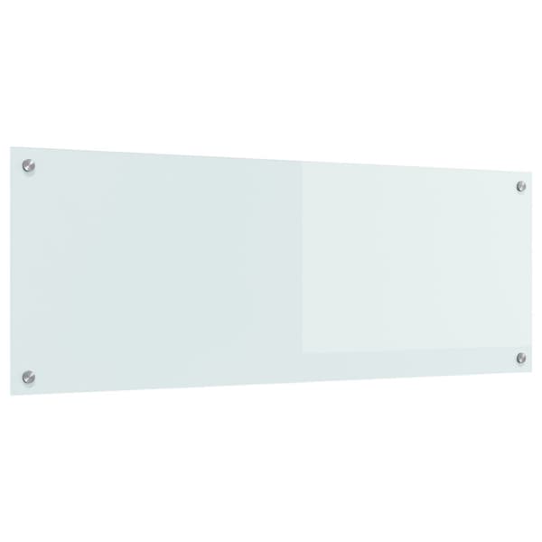 Köksskydd Vit 110 x 40 cm härdat glas
