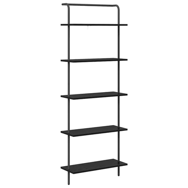 Hyllsystem Svart Ek 60 x 24 x 168 cm Konstruerat trä
