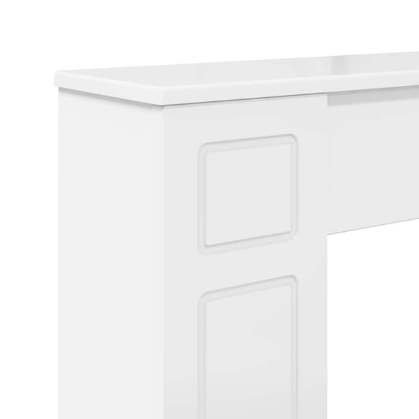 Eldstadsram Vit högglans 100 x 20 x 100 cm Konstruerat trä