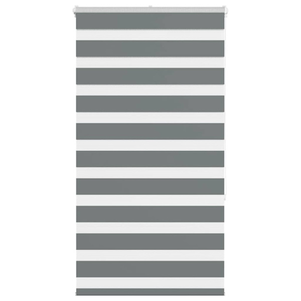 Rullgardin zebra mörkgrå 75x150 cm tyg bredd 70,9 cm polyester