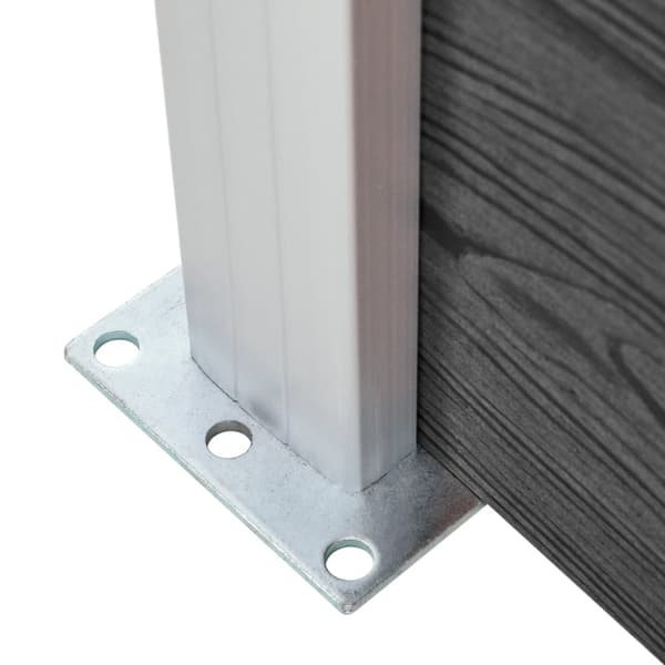 Staketpaneler WPC 1564x186 cm svart