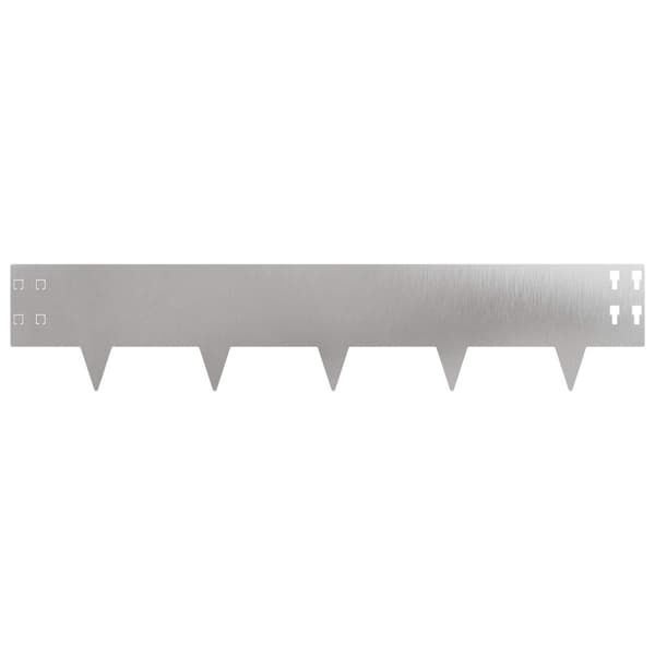 Kant för gräsmatta 10 pcs 100 x 20 cm Stål Silver