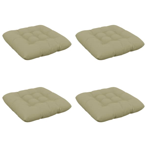 Sittkuddar VIANEN 4 st 100% Polyester Ljusgrön 60 x 60 x 12 cm
