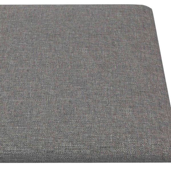 Väggsänggavel 12 pcs Ljusgrå 30 x 15 cm tyg