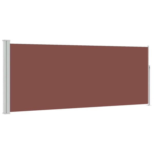 Infällbar sidomarkis 120 x 300 cm brun