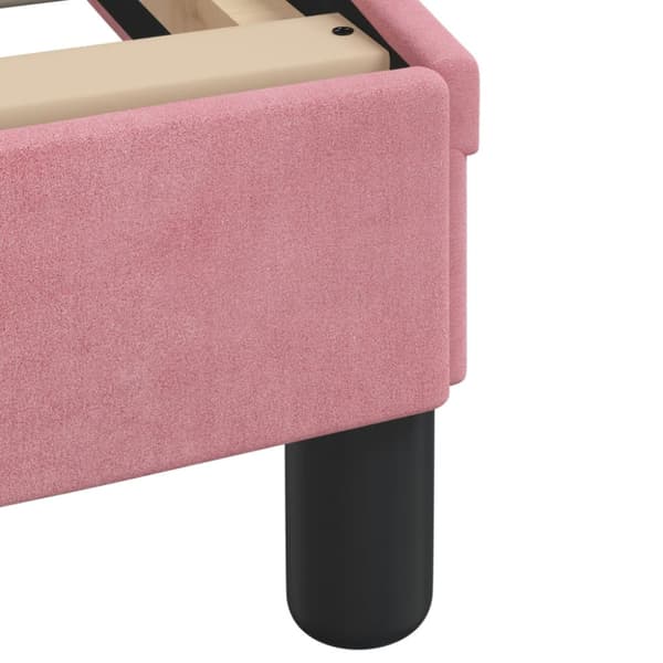Bed Frame with Headboard "Dover" Pink 120x200 cm Velvet