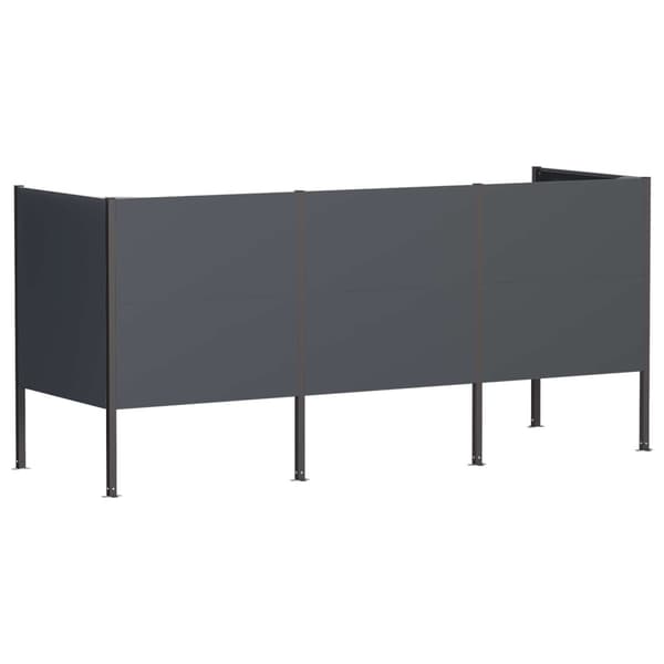 Soptunneskärm 249 x 85 x 113 cm Stål Antracit