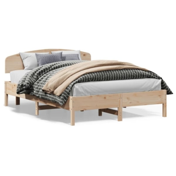 Sängram utan madrass 150x200 cm massiv furu