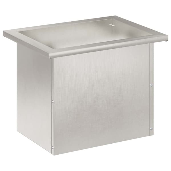 Odlingslåda med LED Silver 30 x 40 x 30 cm Rostfritt stål