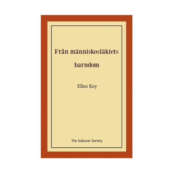 Från människosläktets barndom (häftad)