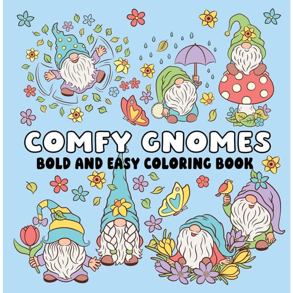 Comfy Gnomes Bold and Easy Coloring Book (häftad, eng)