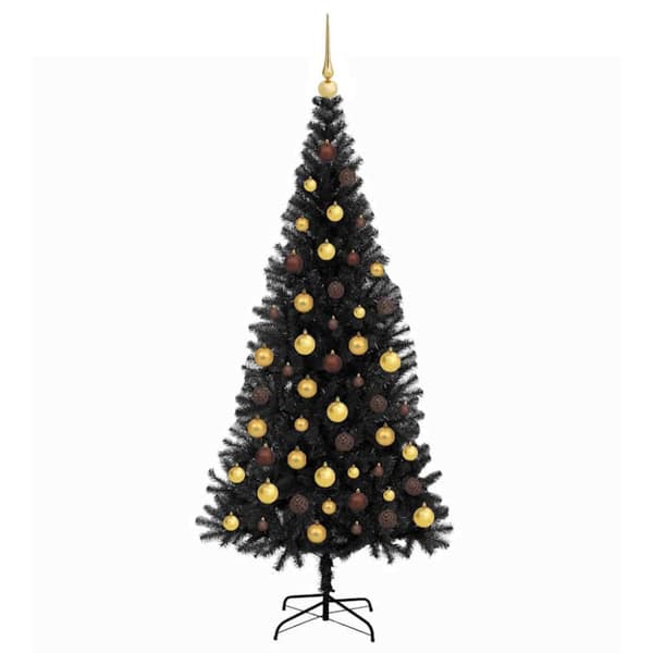 Julgran Svart 180 cm PVC