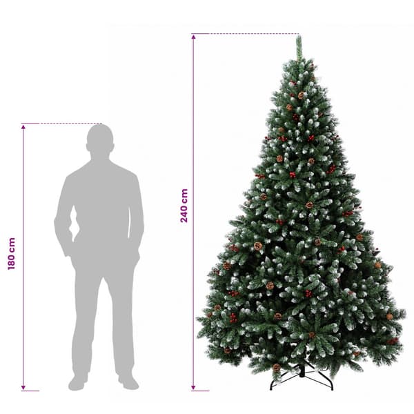 Plast Hingad Julgran 240 cm 300 LED-lampor Varmvit