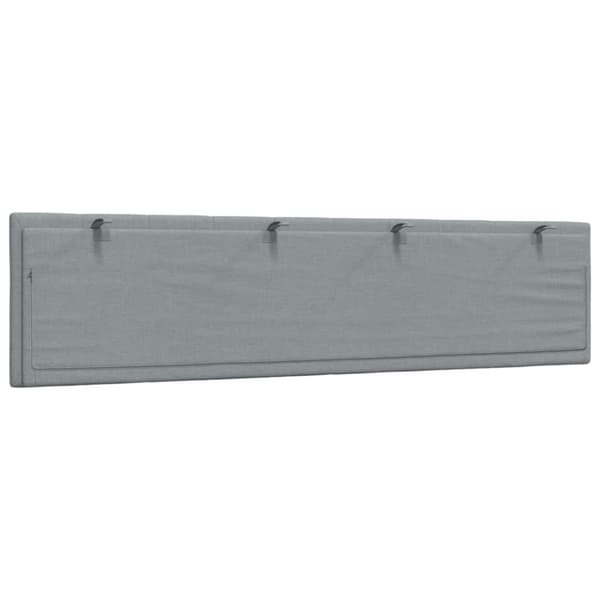 Headboard Cushion "Hanko" Light Grey 200 cm Fabric