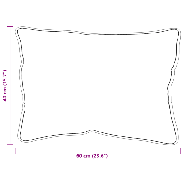 Kudde med kudde 2 pcs Vit 61 x 41 x 20 cm Bomull och Polyester