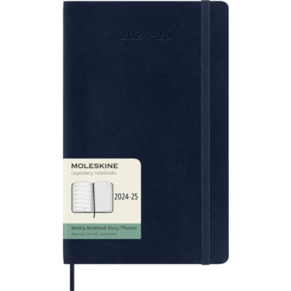 Moleskine 2025 18-Month Weekly Large Softcover Notebook: Sapphire Blue