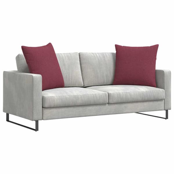 Sofakuddar 2 pcs Vinröd 80 x 80 cm tyg