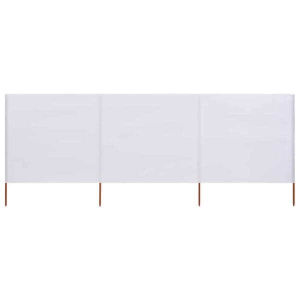 Vindskydd 3 paneler tyg 400x80 cm sandvit