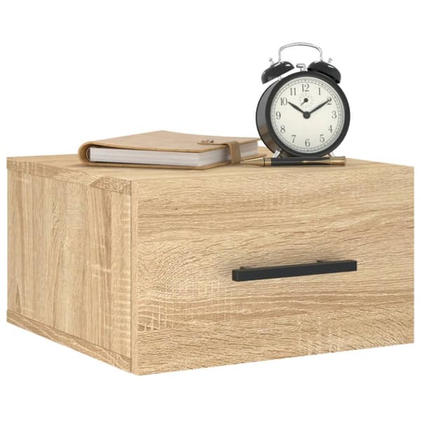Väggmonterade sängbord 2 st sonoma-ek 35x35x20 cm