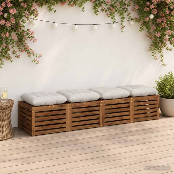Sittkuddar VIANEN 4 st 100% Polyester Vit 50 x 50 x 12 cm