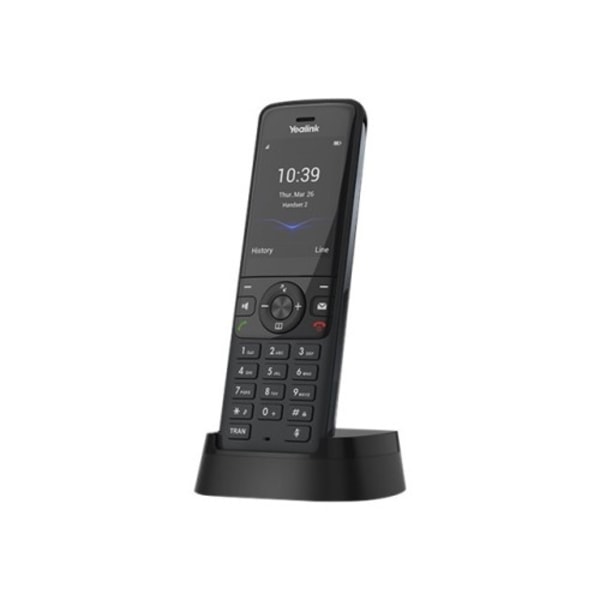 Yealink W78H - trådlös förlängningshandenhet - med Bluetooth interface med nummerpresentation - 3-riktad samtalsförmåg Svart