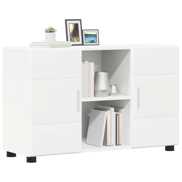 Sideboard FLORIN 88,5 x 30,5 x 55,5 cm Vit Konstruerat trä