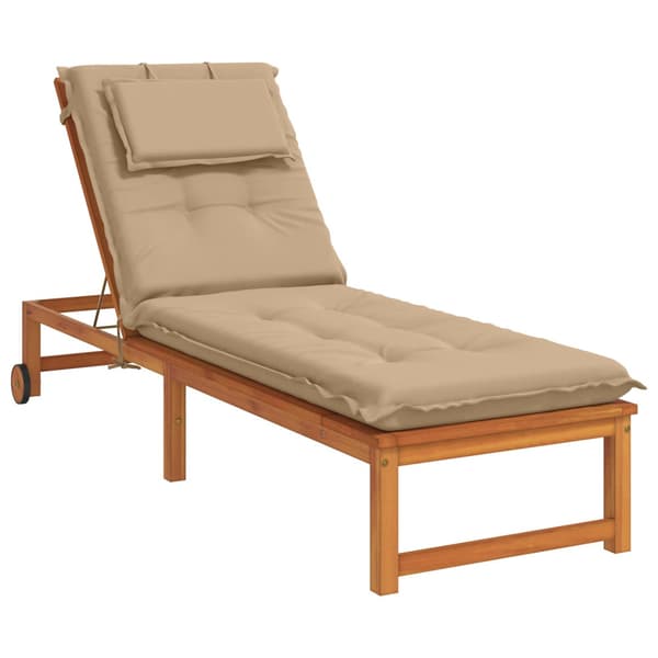 Solstol Kudde GEMERT 100% Polyester Sand 190 x 50 x 9 cm