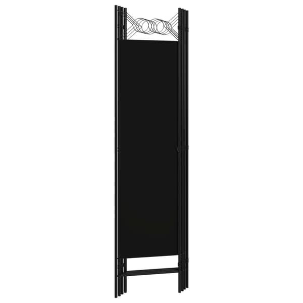 Rumsavdelare 4 paneler svart 160x180 cm