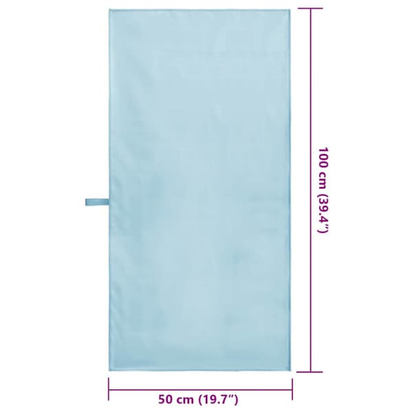 Sporthanddukar 2 pcs Blå 100 x 50 cm Polyester och polyamid