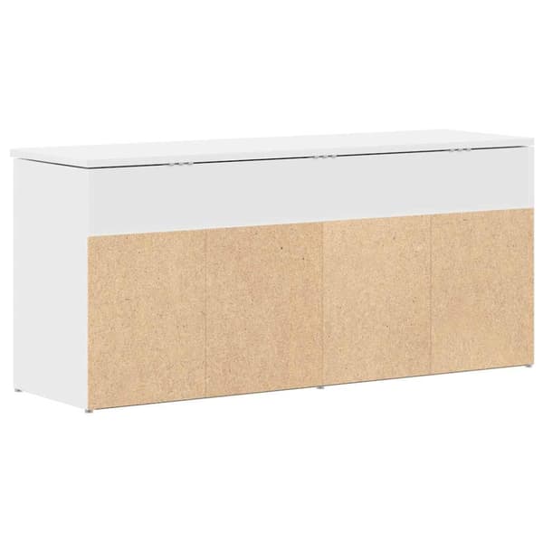 Skobänk vit 102x30,5x45 cm konstruerat trä