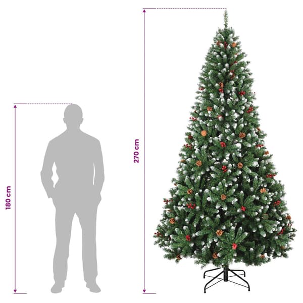 Plast Hingad Julgran 270 cm 300 LED-lampor Varmvit