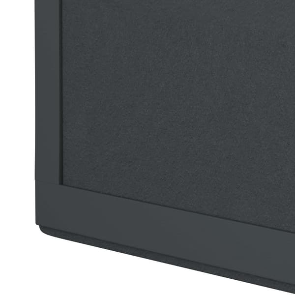 Bänk kudde Texturerad Sammet Mörkgrå Djup 35 cm