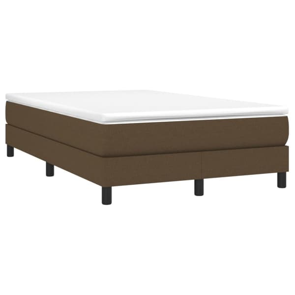 Boxspring-sängram mörkbrun 120x200 cm tyg