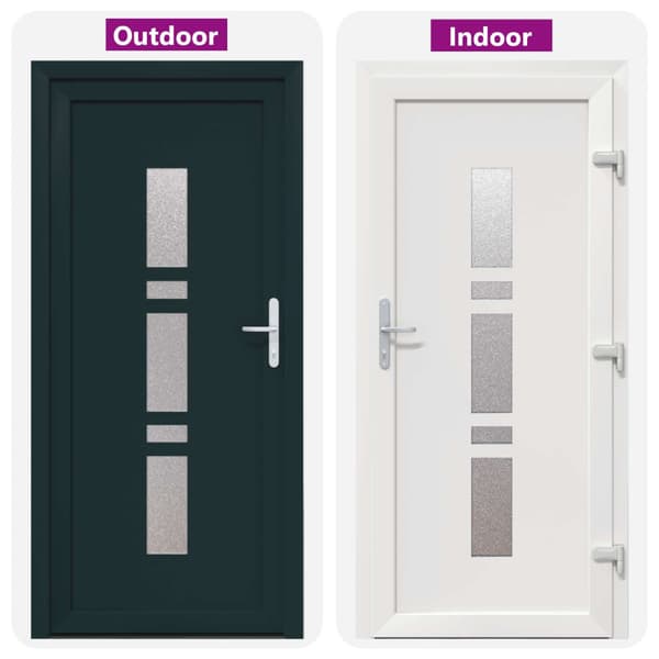Framdörr Antracit 108 x 208 cm PVC