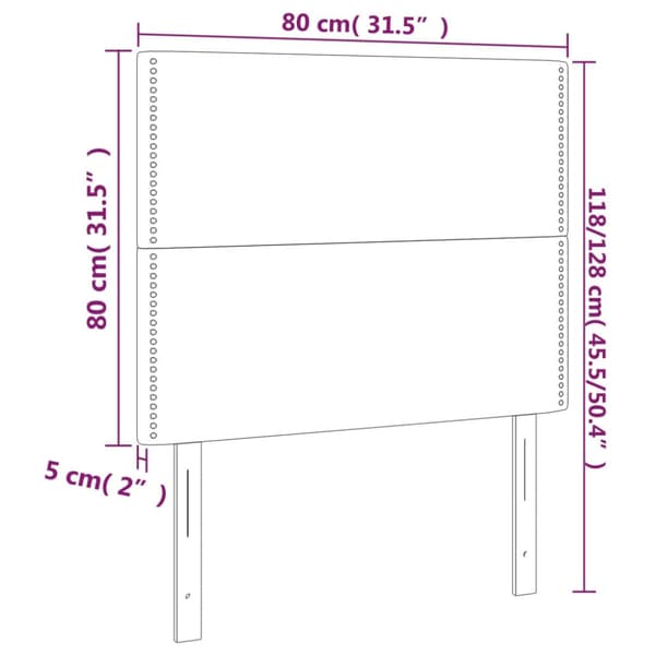 Sänggavel mörkgrå 80x5x118/128 cm sammet
